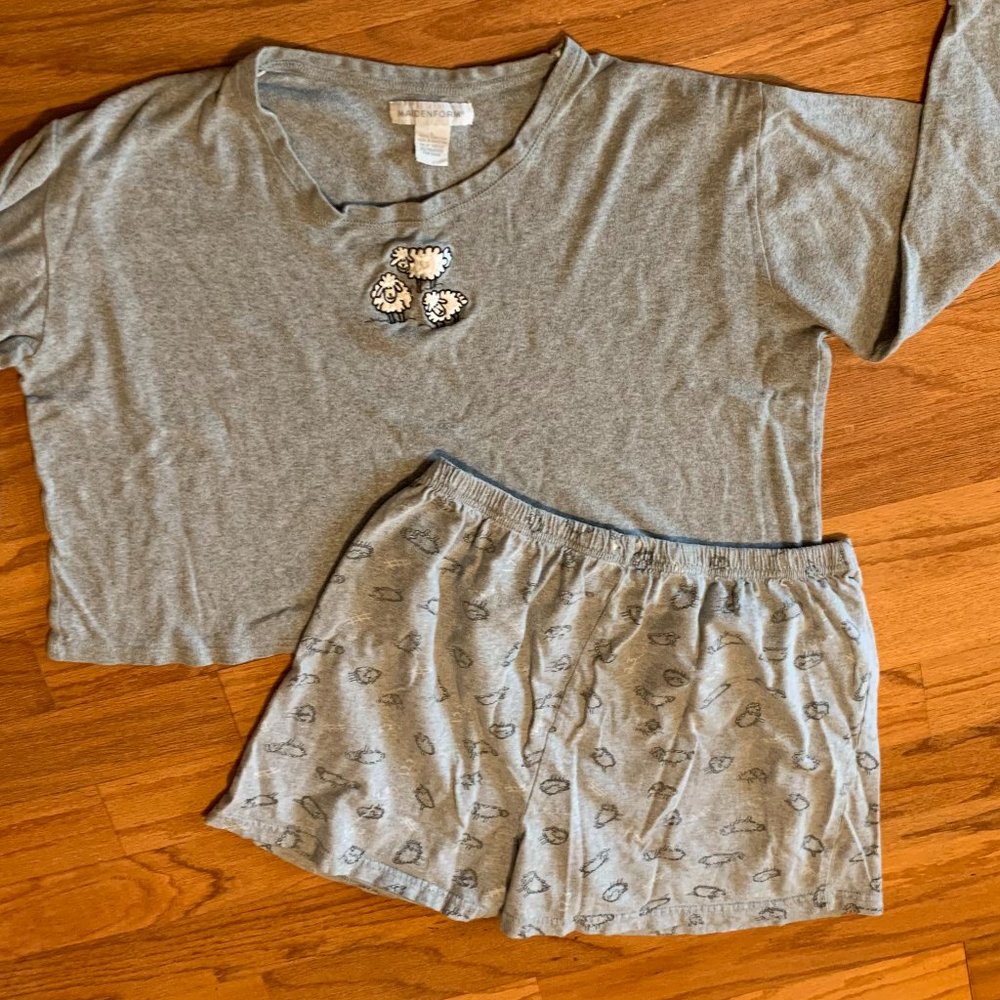 Maidenform Cropped Short PJ Set